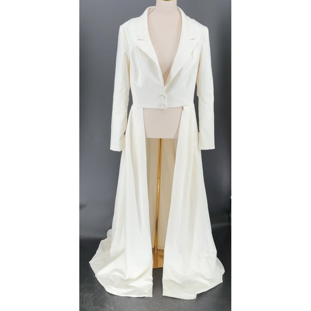 Justin Alexander Tatum Long Sleeve Crepe Riding Coat